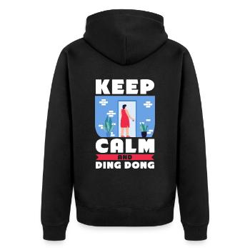Mormon LDS Missionary - Unisex Premium Organic Zip Hoodie - black - Back - Nico (187cm)