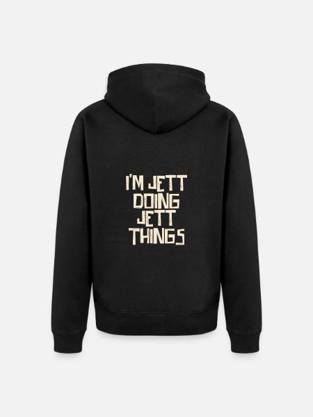 I'm Jett doing Jett things - Unisex Premium Bio Zip Hoodie - Schwarz