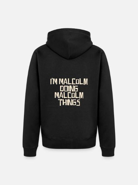 I'm Malcolm doing Malcolm things - Unisex Premium Organic Zip Hoodie - black
