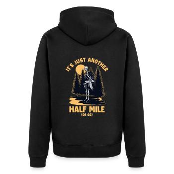 Juste un autre demi-mile de trekking randonnée en montagne - Veste à capuche bio Premium Unisexe - noir - Dos - Nico (187cm)