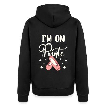 Je suis sur Pointe Ballet Dancer Ballerina - Veste à capuche bio Premium Unisexe - noir - Dos - Nico (187cm)