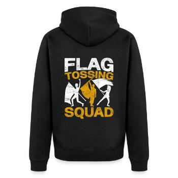 Color Guard Colorguard Flag Tossing Squad - Unisex Premium Bio Zip Hoodie - Schwarz - Hinten - Nico (187cm)