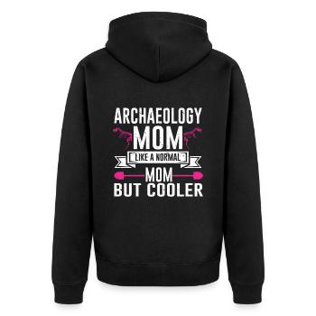 Archaeologist Gift Archaeology - Unisex Premium Organic Zip Hoodie - black - Back - Nico (187cm)
