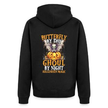 Butterfly Halloween Trick Or Treat Insect Lover - Unisex Premium Organic Zip Hoodie - black - Back - Nico (187cm)
