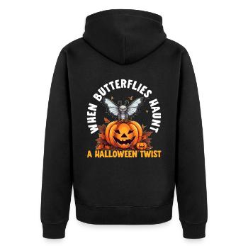 Butterfly Halloween Trick Or Treat Insect Lover - Unisex Premium Organic Zip Hoodie - black - Back - Nico (187cm)
