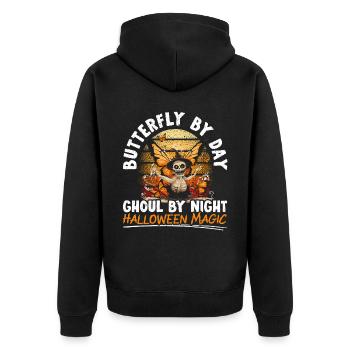 Butterfly Halloween Trick Or Treat Insect Lover - Unisex Premium Organic Zip Hoodie - black - Back - Nico (187cm)