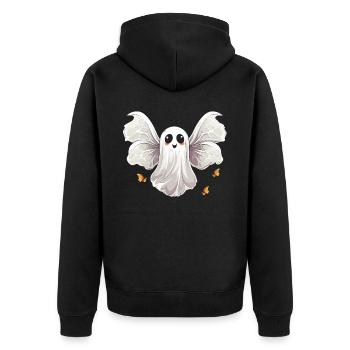 Butterfly Halloween Trick Or Treat Insect Lover - Unisex Premium Organic Zip Hoodie - black - Back - Nico (187cm)
