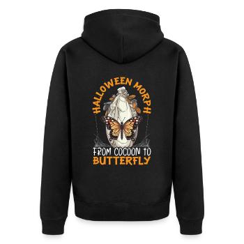 Butterfly Halloween Trick Or Treat Insect Lover - Unisex Premium Organic Zip Hoodie - black - Back - Nico (187cm)