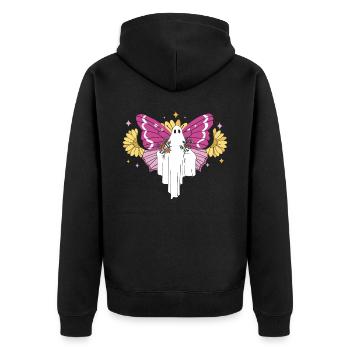 Butterfly Halloween Trick Or Treat Insect Lover - Unisex Premium Organic Zip Hoodie - black - Back - Nico (187cm)
