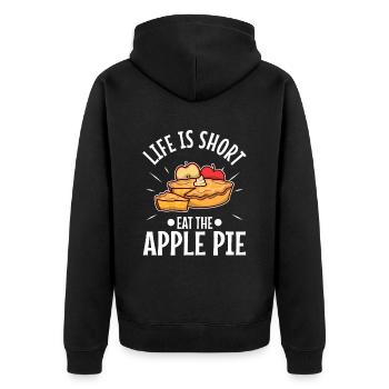 La vie est courte manger le gâteau - Veste à capuche bio Premium Unisexe - noir - Dos - Nico (187cm)