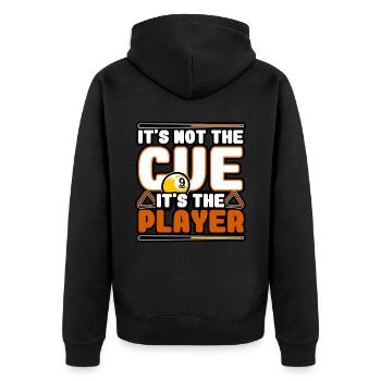 Billiards - It's Not The cue, It's The Player - Unisex Premium Organic Zip Hoodie - black - Back - Nico (187cm)