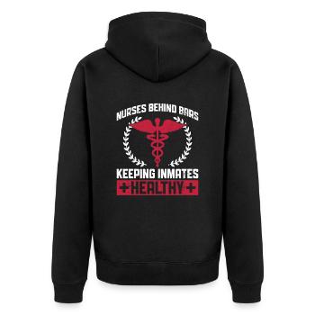 Forensisches Pflegedesign Für - Veste à capuche bio Premium Unisexe - noir - Dos - Nico (187cm)
