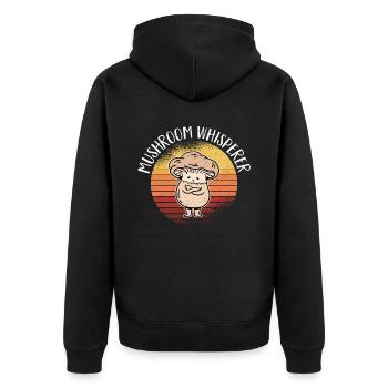 Mushroom picker mushroom mushroom hunter mushroom lover mushroom farm - Unisex Premium Organic Zip Hoodie - black - Back - Nico (187cm)