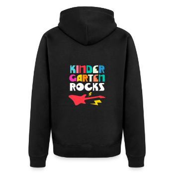 Kindergarten Child School Enrollment School Gift - Unisex Premium Organic Zip Hoodie - black - Back - Nico (187cm)
