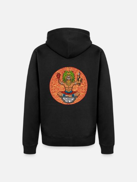Mexican Aztec warrior Aztecs - Unisex Premium Organic Zip Hoodie - black