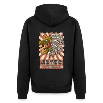 Guerrier aztèque mexicain Aztèques - Veste à capuche bio Premium Unisexe - noir - Dos - Nico (187cm)