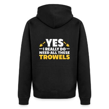 Archaeologist Gift Archaeology - Unisex Premium Organic Zip Hoodie - black - Back - Nico (187cm)
