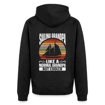 Voilier Cadeau Voilier Capitaine de navigation - Veste à capuche bio Premium Unisexe - noir - Dos - Nico (187cm)