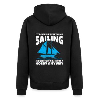 Voilier Cadeau Voilier Capitaine de navigation - Veste à capuche bio Premium Unisexe - noir - Dos - Nico (187cm)
