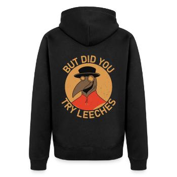 Plague Doctor Medieval Doctor Doctor Doctor - Unisex Premium Organic Zip Hoodie - black - Back - Nico (187cm)