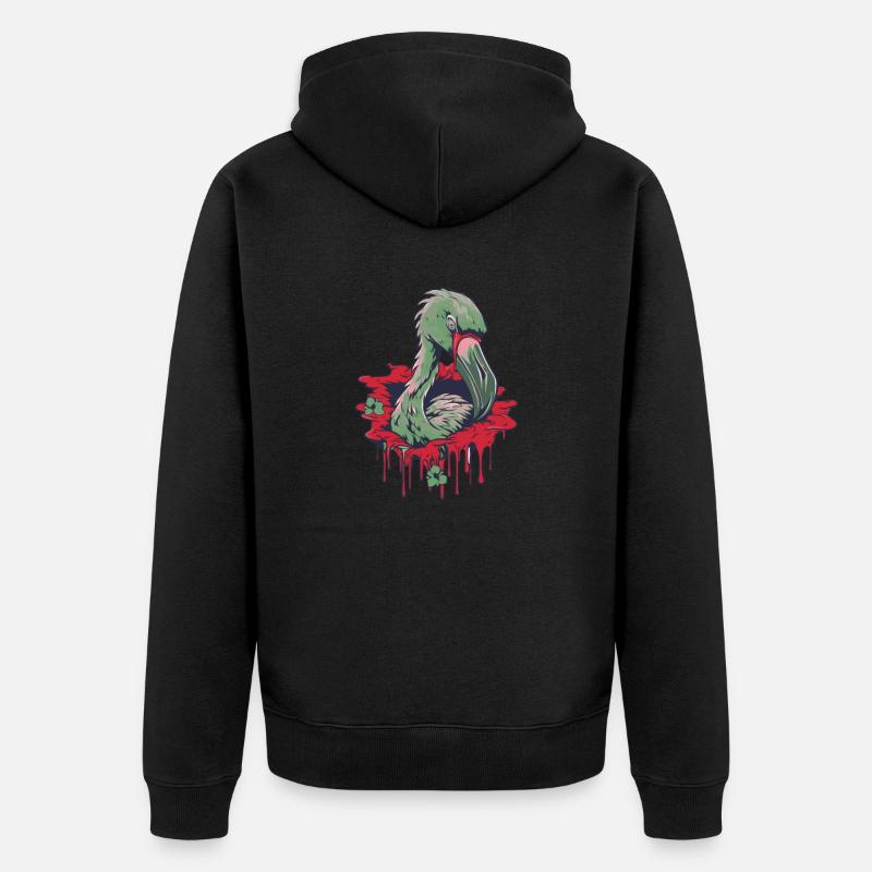 Zombie Halloween Cool - Unisex Premium Bio Zip Hoodie - Schwarz