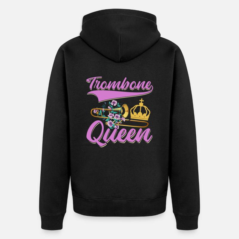 Fanfare Trombone Queen - Veste à capuche bio Premium Unisexe - noir