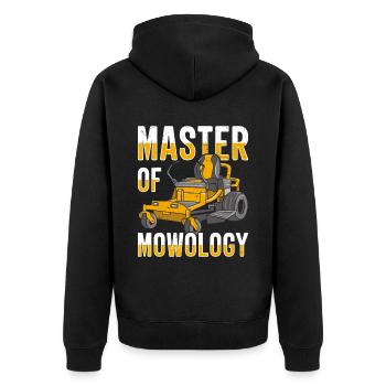 Lawn mowing Lawn mowers Gardeners Horticulture - Unisex Premium Organic Zip Hoodie - black - Back - Nico (187cm)