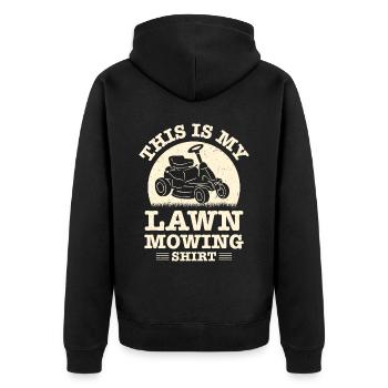 Lawn mowing Lawn mowers Gardeners Horticulture - Unisex Premium Organic Zip Hoodie - black - Back - Nico (187cm)