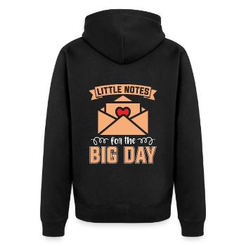Wedding Planner Little Notes For The Big Planning - Unisex Premium Bio Zip Hoodie - Schwarz - Hinten - Nico (187cm)