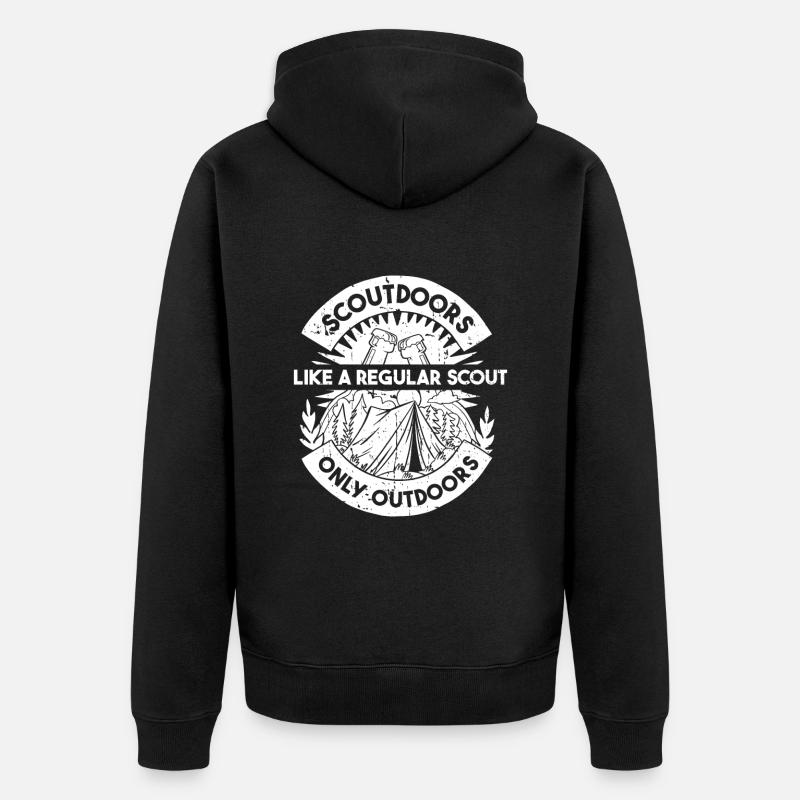 Aventure scoute - Veste à capuche bio Premium Unisexe - noir