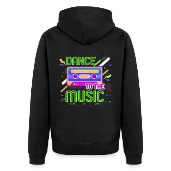 80s Retro CostumeTheme Party Costume 90s Party - Unisex Premium Organic Zip Hoodie - black - Back - Nico (187cm)