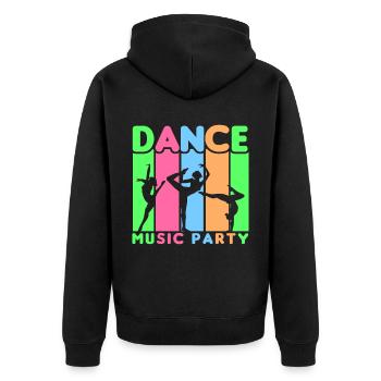 80s Retro CostumeTheme Party Costume 90s Party - Unisex Premium Organic Zip Hoodie - black - Back - Nico (187cm)