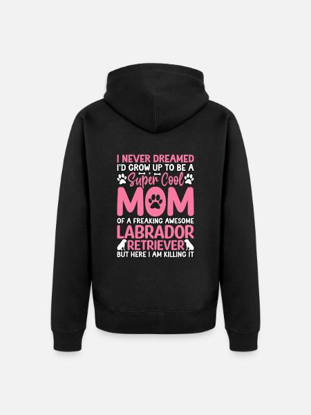 Drôle de maman Labrador - Veste à capuche bio Premium Unisexe - noir