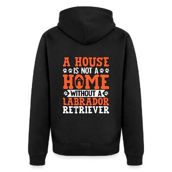 UNE MAISON N’EST PAS UNE MAISON SANS LABRADOR RETRIEVER - Veste à capuche bio Premium Unisexe - noir - Dos - Nico (187cm)
