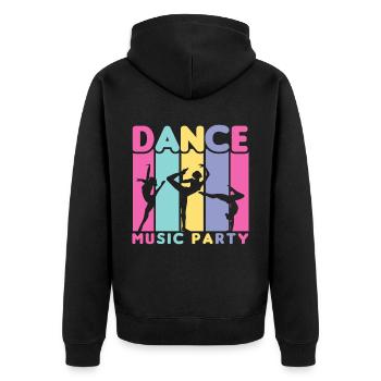 80s Retro CostumeTheme Party Costume 90s Party - Unisex Premium Organic Zip Hoodie - black - Back - Nico (187cm)