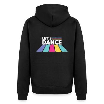 80er Jahre Retro KostümMottoparty Kostüm 90s Party - Unisex Premium Bio Zip Hoodie - Schwarz - Hinten - Nico (187cm)