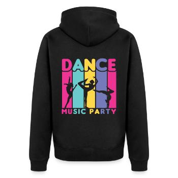 80s Retro CostumeTheme Party Costume 90s Party - Unisex Premium Organic Zip Hoodie - black - Back - Nico (187cm)