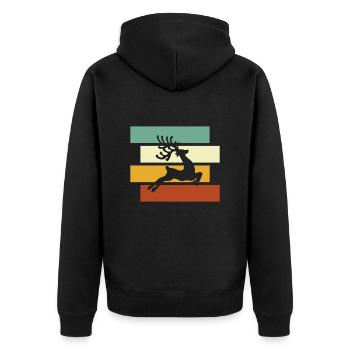Moose Retro - Veste à capuche bio Premium Unisexe - noir - Dos - Nico (187cm)