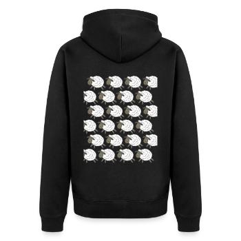 Moutons Moutons - Veste à capuche bio Premium Unisexe - noir - Dos - Nico (187cm)