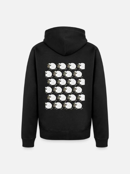 Sheep Sheep - Unisex Premium Organic Zip Hoodie - black