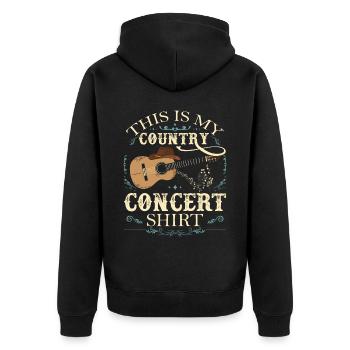 Guitare de concert country - Veste à capuche bio Premium Unisexe - noir - Dos - Nico (187cm)