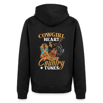 Chansons country - Veste à capuche bio Premium Unisexe - noir - Dos - Nico (187cm)