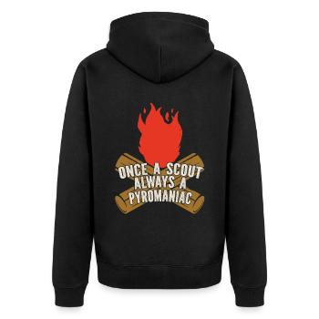 Boy Scout Funny - Unisex Premium Organic Zip Hoodie - black - Back - Nico (187cm)