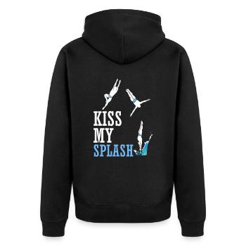 Plongeur Jumper Drôle - Veste à capuche bio Premium Unisexe - noir - Dos - Nico (187cm)