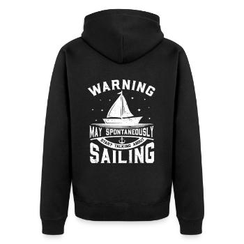 Voilier Cadeau Voilier Capitaine de navigation - Veste à capuche bio Premium Unisexe - noir - Dos - Nico (187cm)