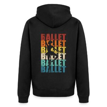 Ballet Danseuse Danse Ballerine - Veste à capuche bio Premium Unisexe - noir - Dos - Nico (187cm)