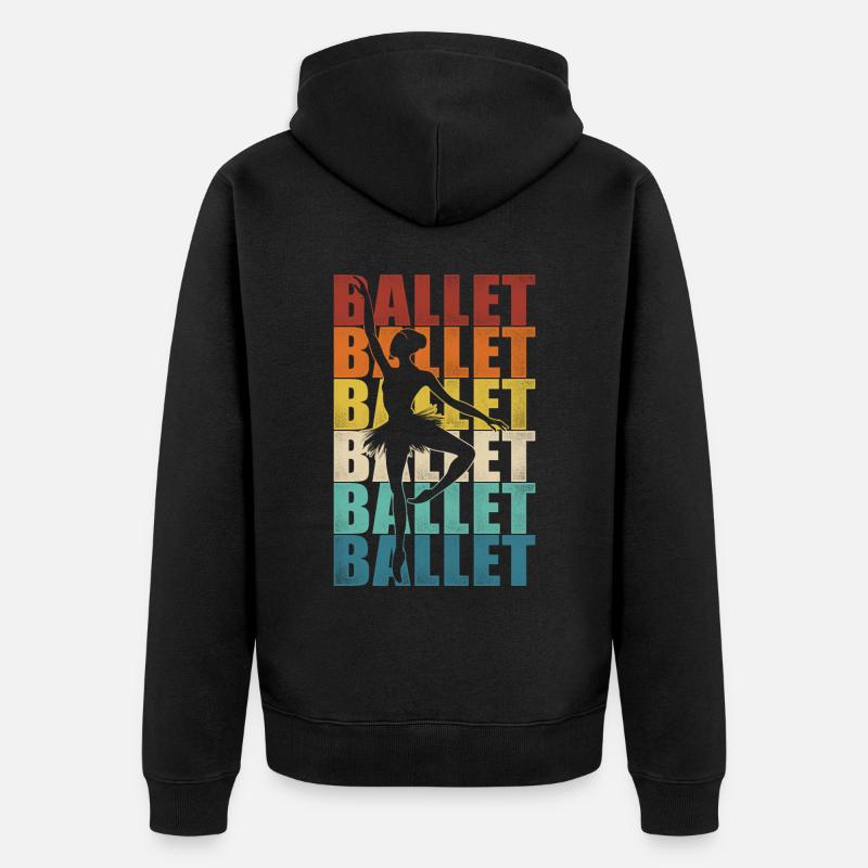 Ballet Danseuse Danse Ballerine - Veste à capuche bio Premium Unisexe - noir