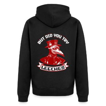 Plague Doctor Medieval Doctor Doctor Doctor - Unisex Premium Organic Zip Hoodie - black - Back - Nico (187cm)