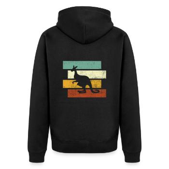 Kangourou Rétro - Veste à capuche bio Premium Unisexe - noir - Dos - Nico (187cm)