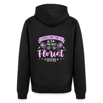 Fleuriste Je ne peux vraiment pas aider Horticulture Fleuristes - Veste à capuche bio Premium Unisexe - noir - Dos - Nico (187cm)